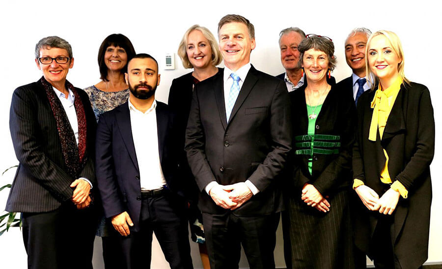 Housing first team meeting with prime minister Bill english